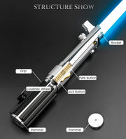 Anakin Lightsaber Proffie 2.2 Soundboard Smooth Swing Metal Handle With LED Strip Blade SD Card Skywalker Replica Cosplay Toys