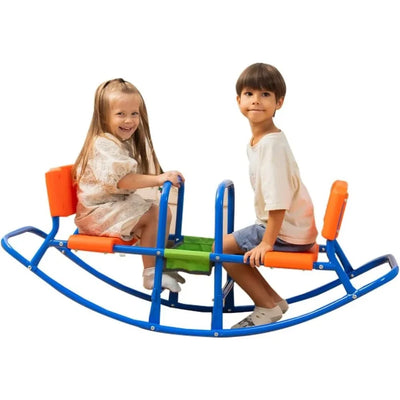 Kids Teeter Totter Outdoor Seesaw: Play - Children, Boys, Girls, Kid, Youth Ride ON Toy Living Room, Lawn, Backyard, Playground