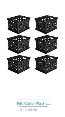 12 Gal Max Pro Plastic Utility Storage Tote, Gray, 6 Pack Tool  Box   Chest