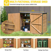 US Outdoor Storage Shed Upgraded with Strong Metal Frame Garden Tool Shed Storage House Cabinet with Adjustable Shelfs and