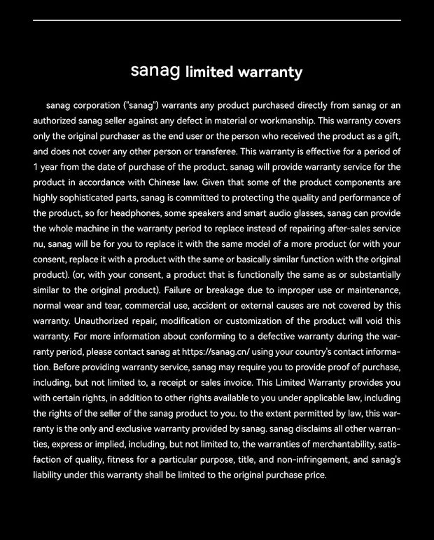 Sanag C16S Bluetooth 5.4 Wireless Headphones Open Ear OWS Earphones HiFi Sound Headset APP Control TWS Earbuds 8 Hours Playback