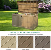 XXL 230 Gallon Large Outdoor Storage Deck Box for Patio Furniture, Outdoor Cushions, Garden Tools and Sports/Pools Equi