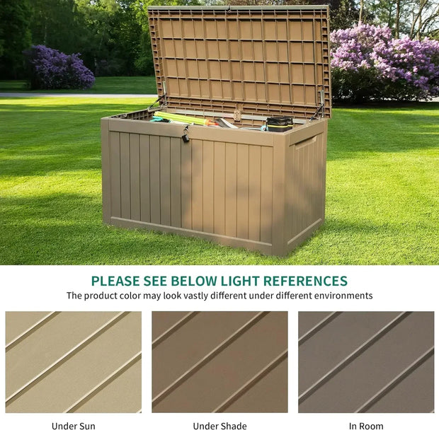 XXL 230 Gallon Large Outdoor Storage Deck Box for Patio Furniture, Outdoor Cushions, Garden Tools and Sports/Pools Equi