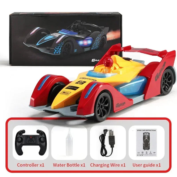 Cross-Border Exclusive F1 Drift RC Stunt Car - High-Speed with Water Spray, LED Lights, and Music, 2.4GHz Remote Control Toy for