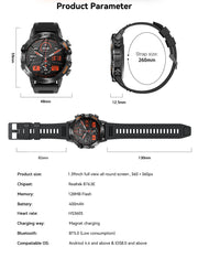 Smart Watch Bluetooth Call For Men Sports Outdoor Waterproof Watches Custom Dials Real Heart Rate Monitoring Man Smartwatch