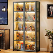 5 Tier Curio Display Cabinet, Storage Cabinet with Acrylic Glass Door, Collectibles Toy Organizers Rack & Display Shelf,Bookcase