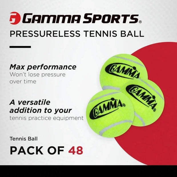 Sports Pressureless Tennis Balls Box, Bulk Tennis Balls, Premium Tennis Accessories, 18, 36, 48, 75 Sizes, Tennis Practice,