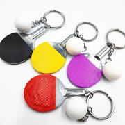 1PC Table Tennis Key Chain Pendant Simulation Mini Table Tennis Racket Key Ring Bag Pendant Decoration Souvenir Gift