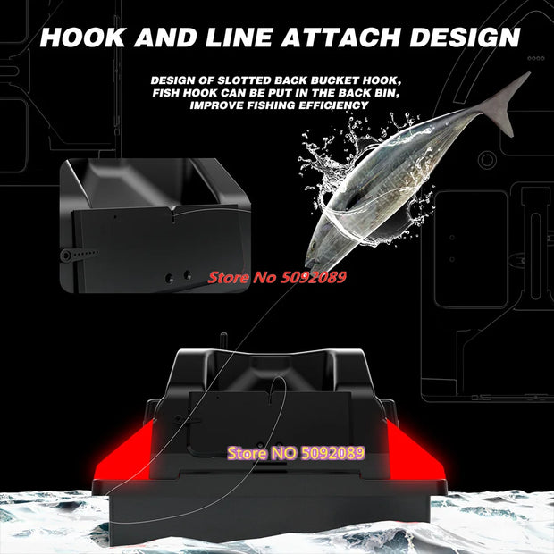 Smart 40 Points GPS Fishing Bait Boat GPS Auto Return RC Nesting Boat 2KG Loading 500M Distance Fixed Speed Cruise Bait Boat Toy