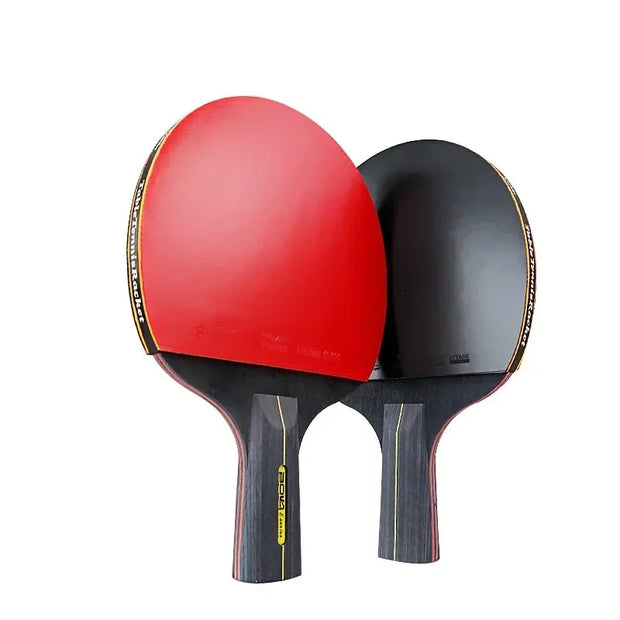 2PCS Professional 6 Star Table Tennis Racket Ping Pong Racket Set Pimples-in Rubber Hight Quality Blade Bat Paddle with Bag