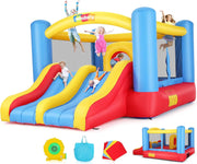 12.6FTx9FT Inflatable Bounce House with Double Slide Obstacle Bouncer, Indoor/Outdoor Bouncy House,