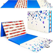 Signature Fitness All Purpose 4'x8'x2" Extra Thick High Density Anti Tear Gymnastics Gym Folding Exercise Aerobics Mats, Multipl