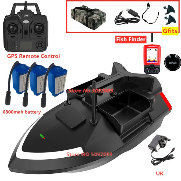 Smart 40 Points GPS Fishing Bait Boat GPS Auto Return RC Nesting Boat 2KG Loading 500M Distance Fixed Speed Cruise Bait Boat Toy