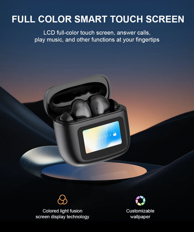 Beatfade S20 PRO Touch Screen ANC Wireless Earphones TWS Noise Cancelling Earbud Bluetoth 5.3 Support APP Long Battery life HiFi