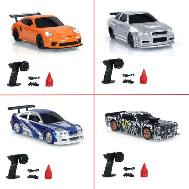 2.4G RC Drift Car 1/43 4WD Remote Control Car High Speed Four Wheel Drive Radio Controlled Mini Racing Car Model Boy Toy Gift