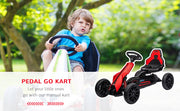 Kids Pedal Go Kart, Outdoor Ride on Toy with Adjustable Seat, Swing Axle, Handbrake, 4 Non-Slip EVA Wheels for Boys and Girls Ag