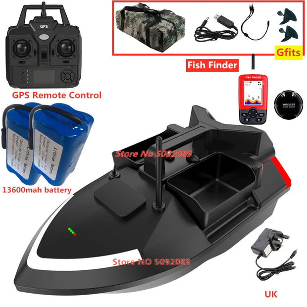 Smart 40 Points GPS Fishing Bait Boat GPS Auto Return RC Nesting Boat 2KG Loading 500M Distance Fixed Speed Cruise Bait Boat Toy