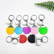 1PC Table Tennis Key Chain Pendant Simulation Mini Table Tennis Racket Key Ring Bag Pendant Decoration Souvenir Gift