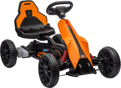 12V Electric Go Kart for Kids, Outdoor Ride-On Toy with Forward Backward Drive & Adjustable Speed, Gift for Child 3-8 Year