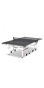 Inside - Professional MDF Indoor Table Tennis Table with Quick Clamp Ping Pong Net and Post Set - 10 Minute Easy Assembly