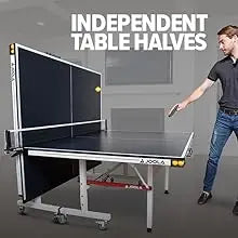 Rally TL - Professional MDF Indoor Table Tennis Table w/Quick Clamp Ping Pong Net & Post Set - 10 Minute Easy Assembly - C